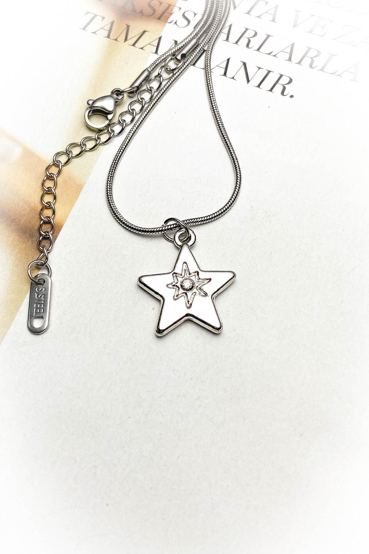 Yıldız Çelik Kolye
