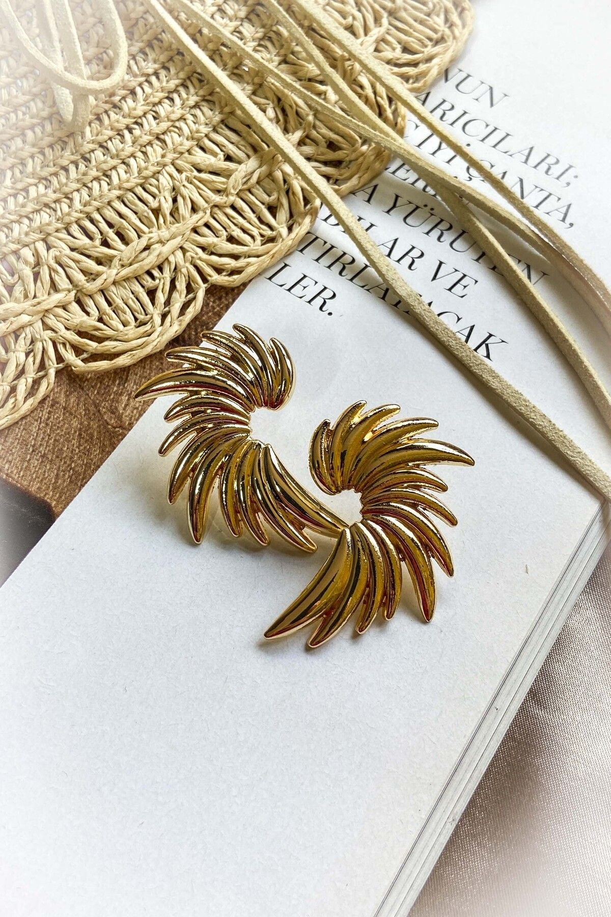 Kanat Model Küpe  2 Farklı Renk Seçeneği