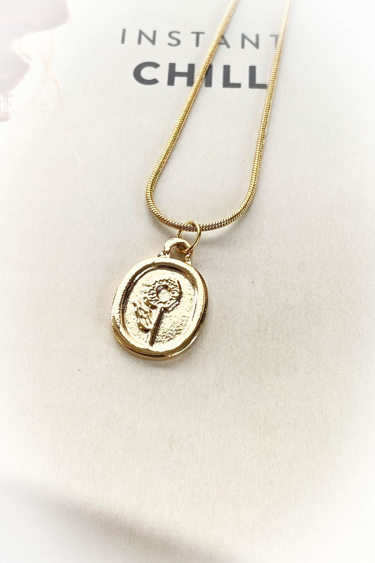 Papatya Çelik Kolye