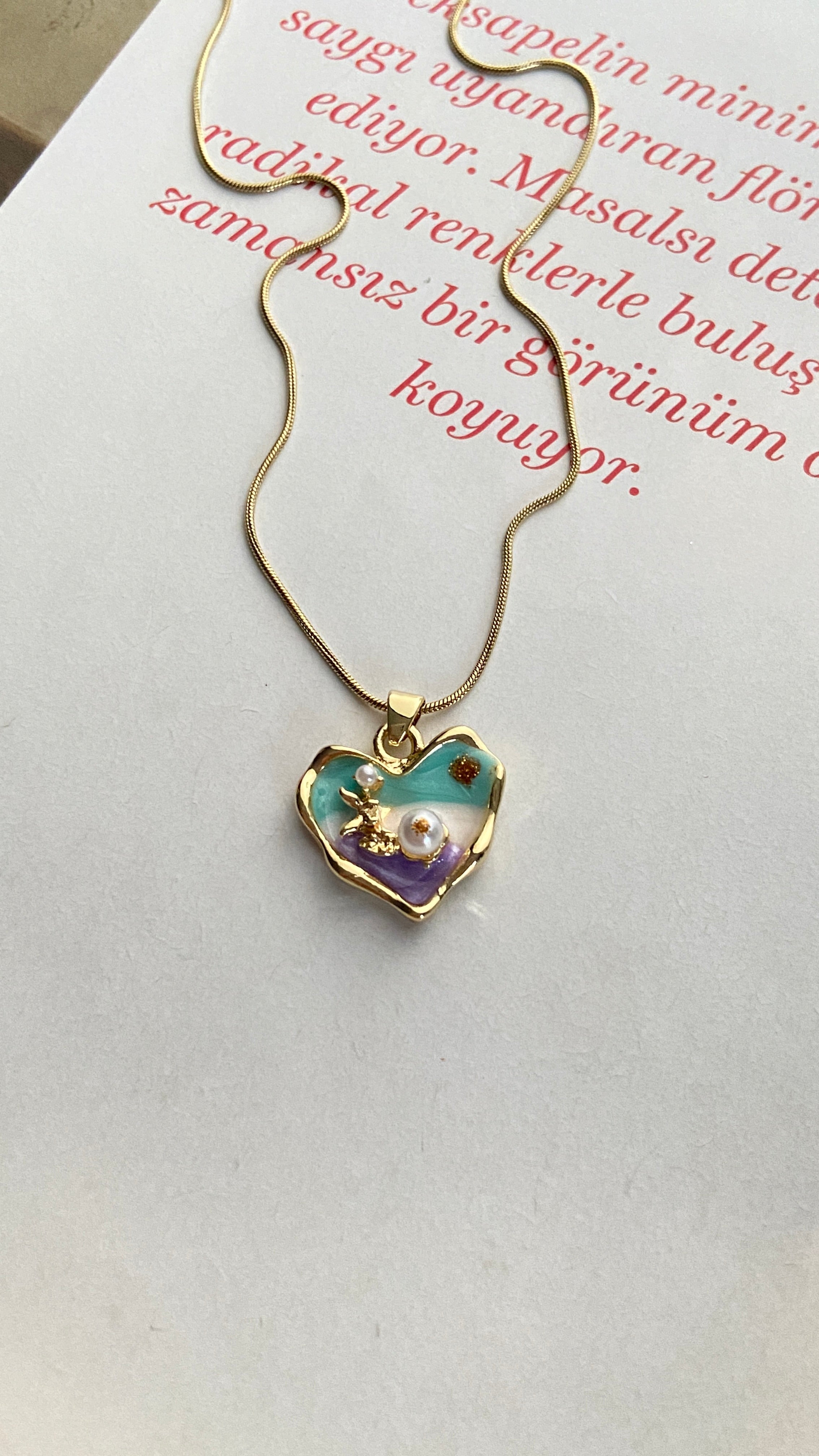 Çelik Çiçek Kolye