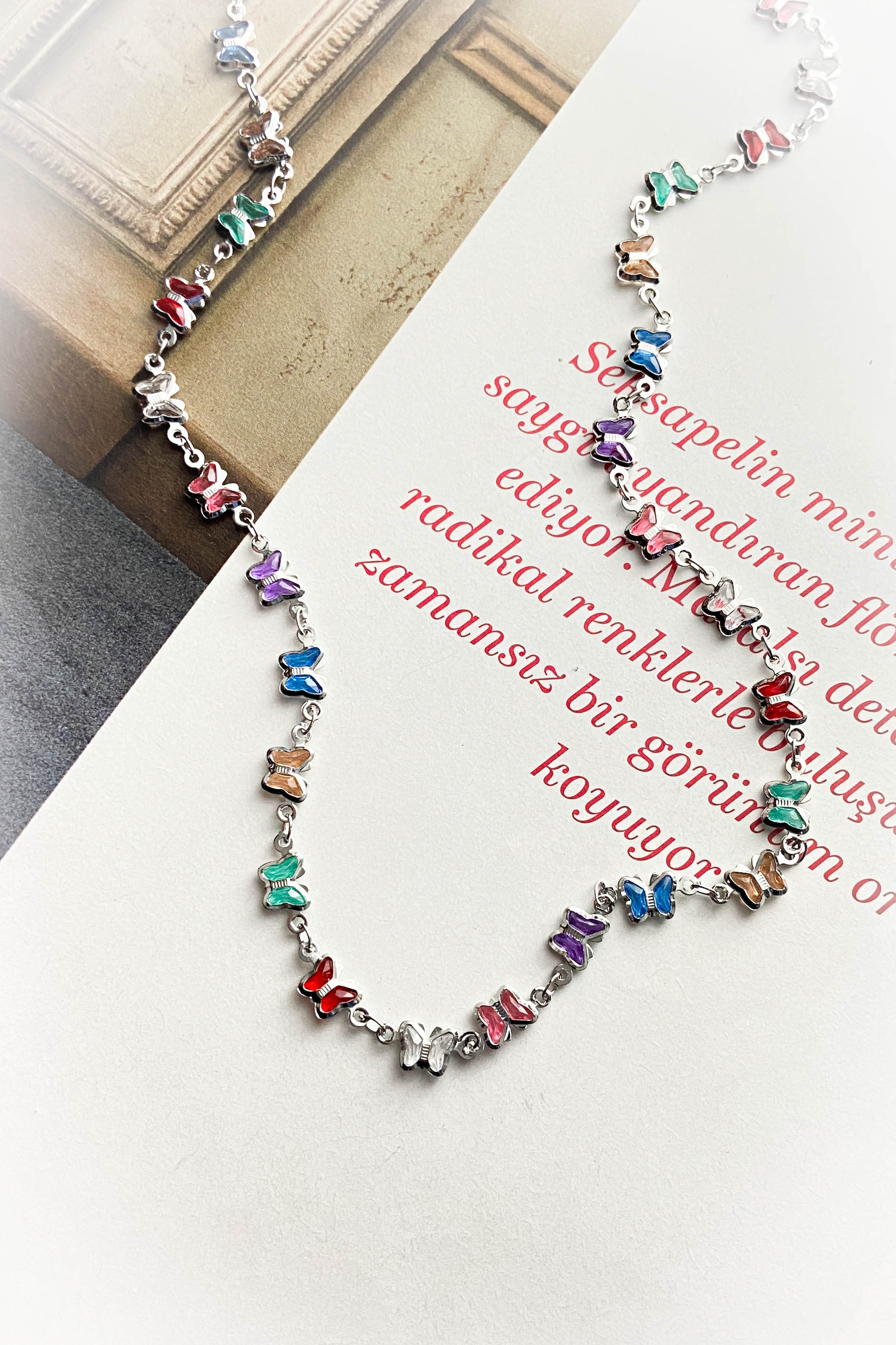 Altın Kaplama Kelebek Y Kolye