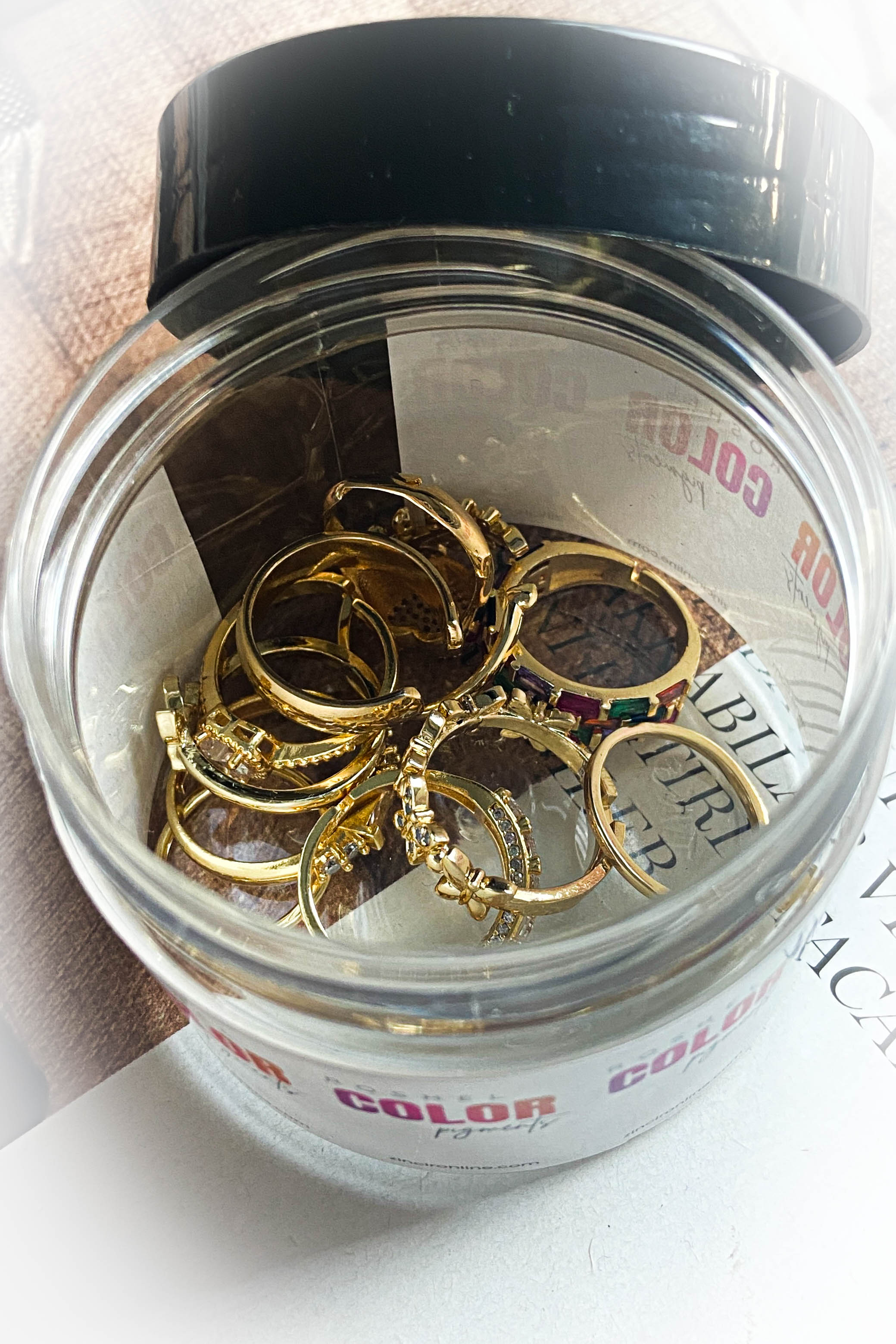 Gizemli Kavanoz / Altın / Yüzük / 10 Adet