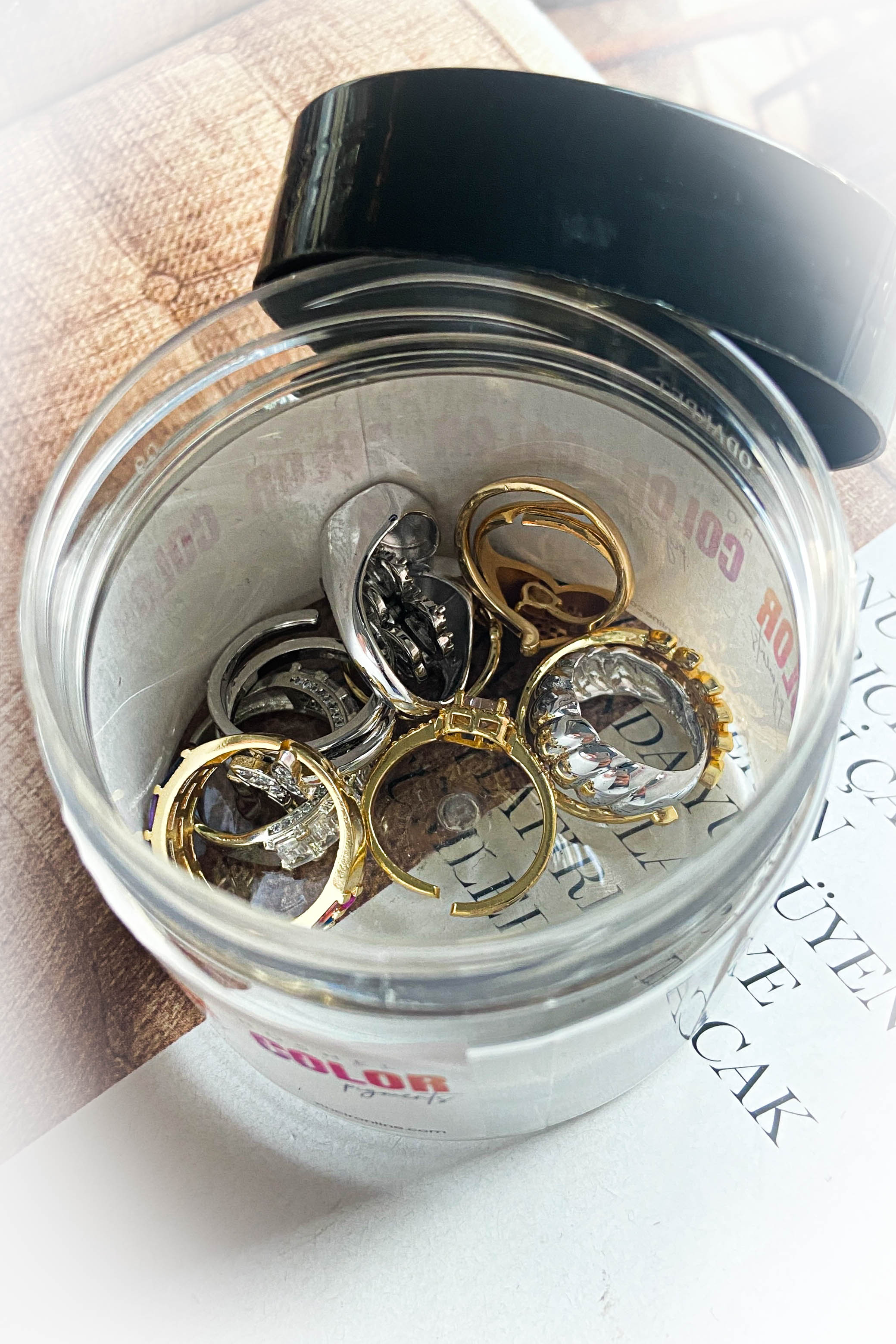 Gizemli Kavanoz / Gümüş ve Altın / Yüzük / 10 Adet