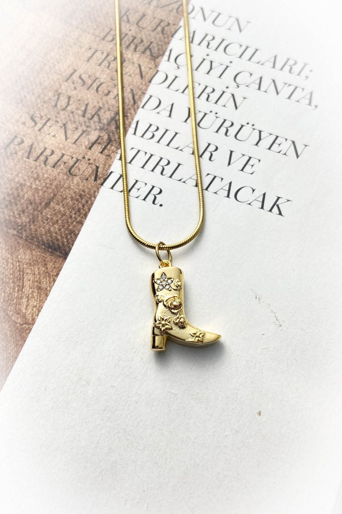 Kovboy Çizmesi Çelik Kolye