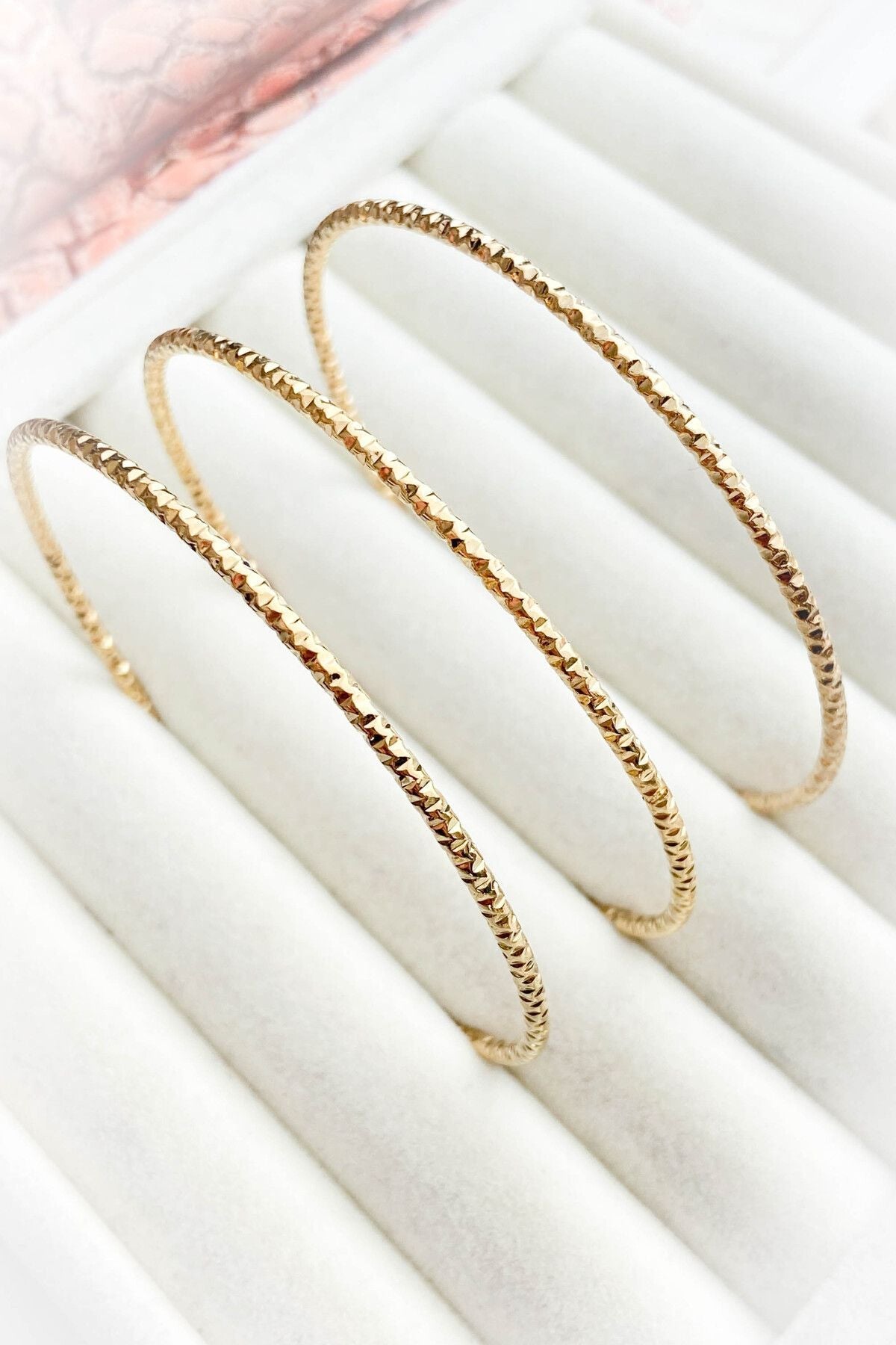 Çelik 3'lü Altın Renk Ajda Bilezik