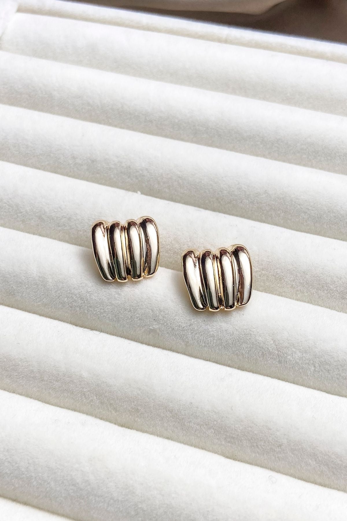 Mini Pençe Küpe Gold Altın Gümüş Renk