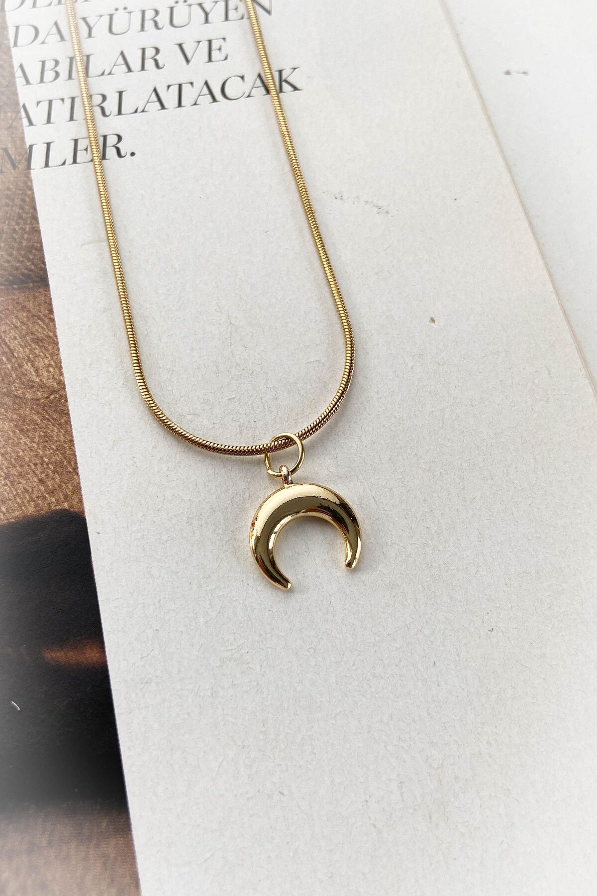 Ay Çelik Kolye