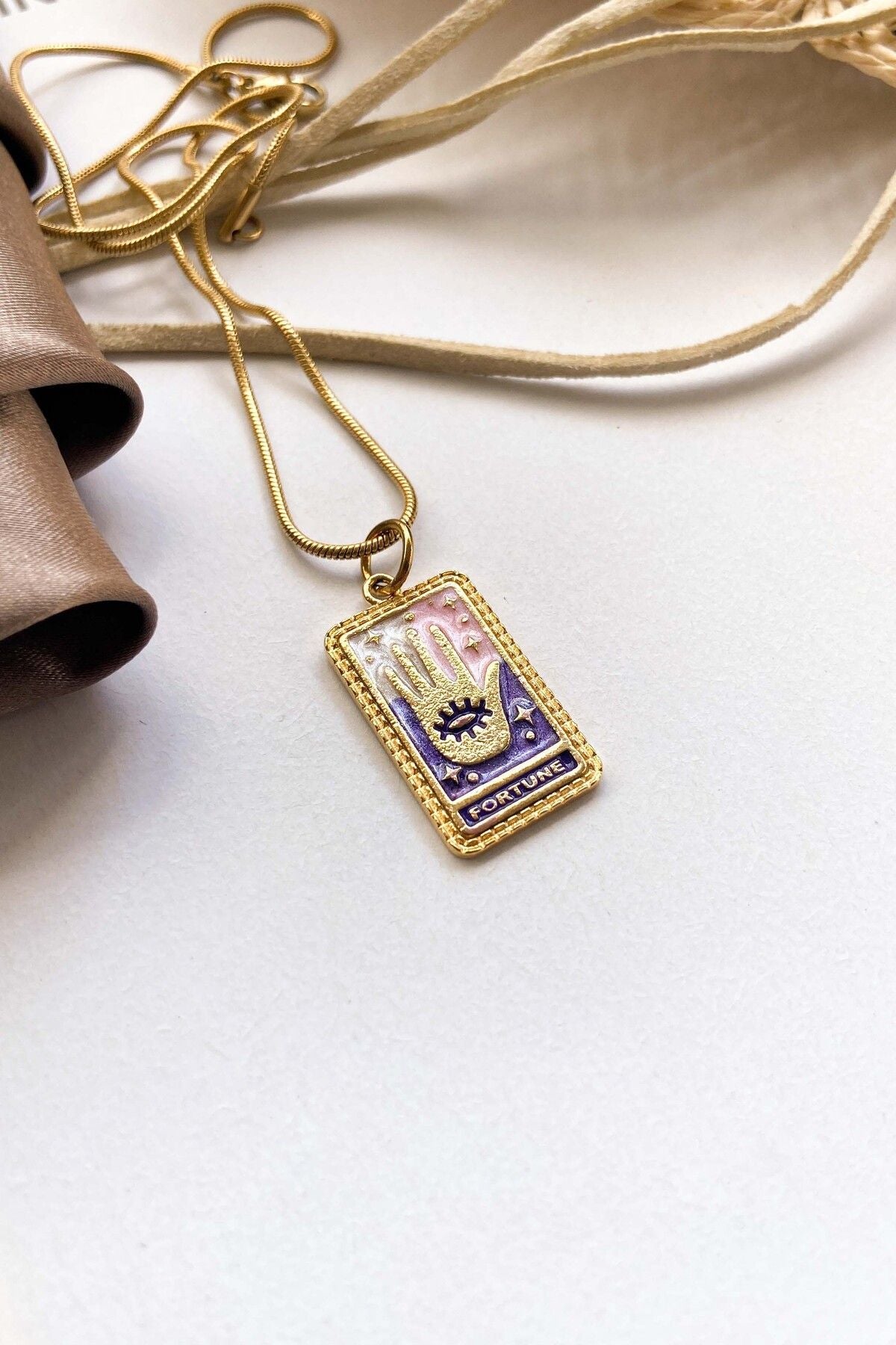 Çelik Tarot Fortune Çelik Kolye