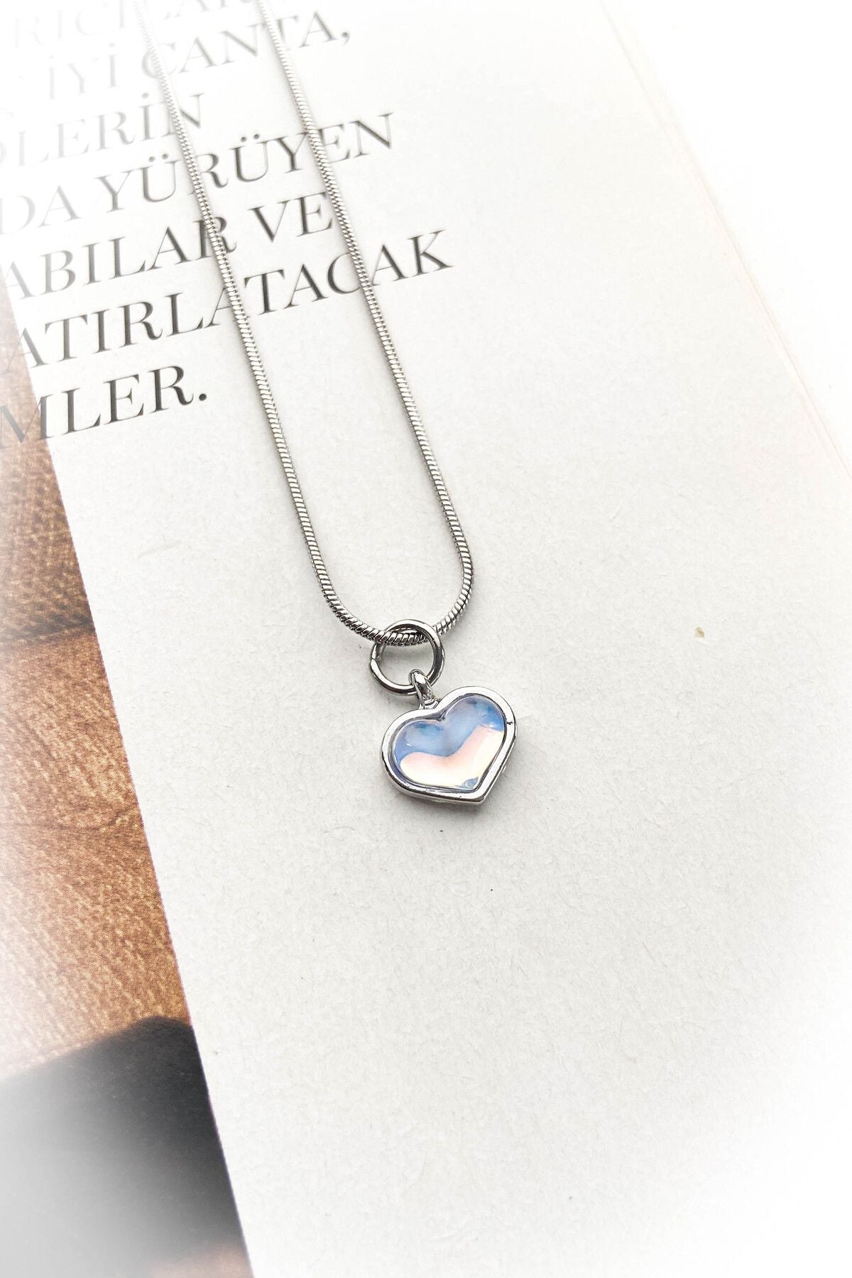 Kalp Çelik Kolye