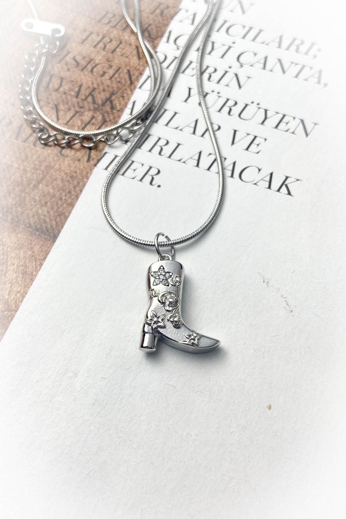 Kovboy Çizmesi Çelik Kolye