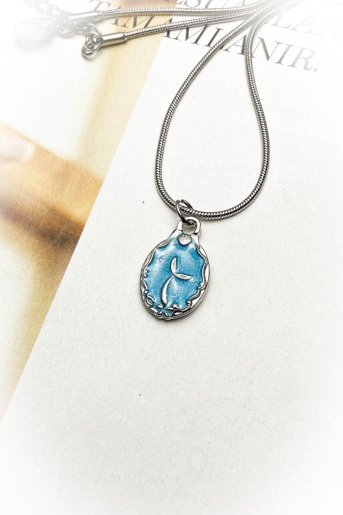 Deniz Kızı Kuyruk Vintage Çelik Kolye