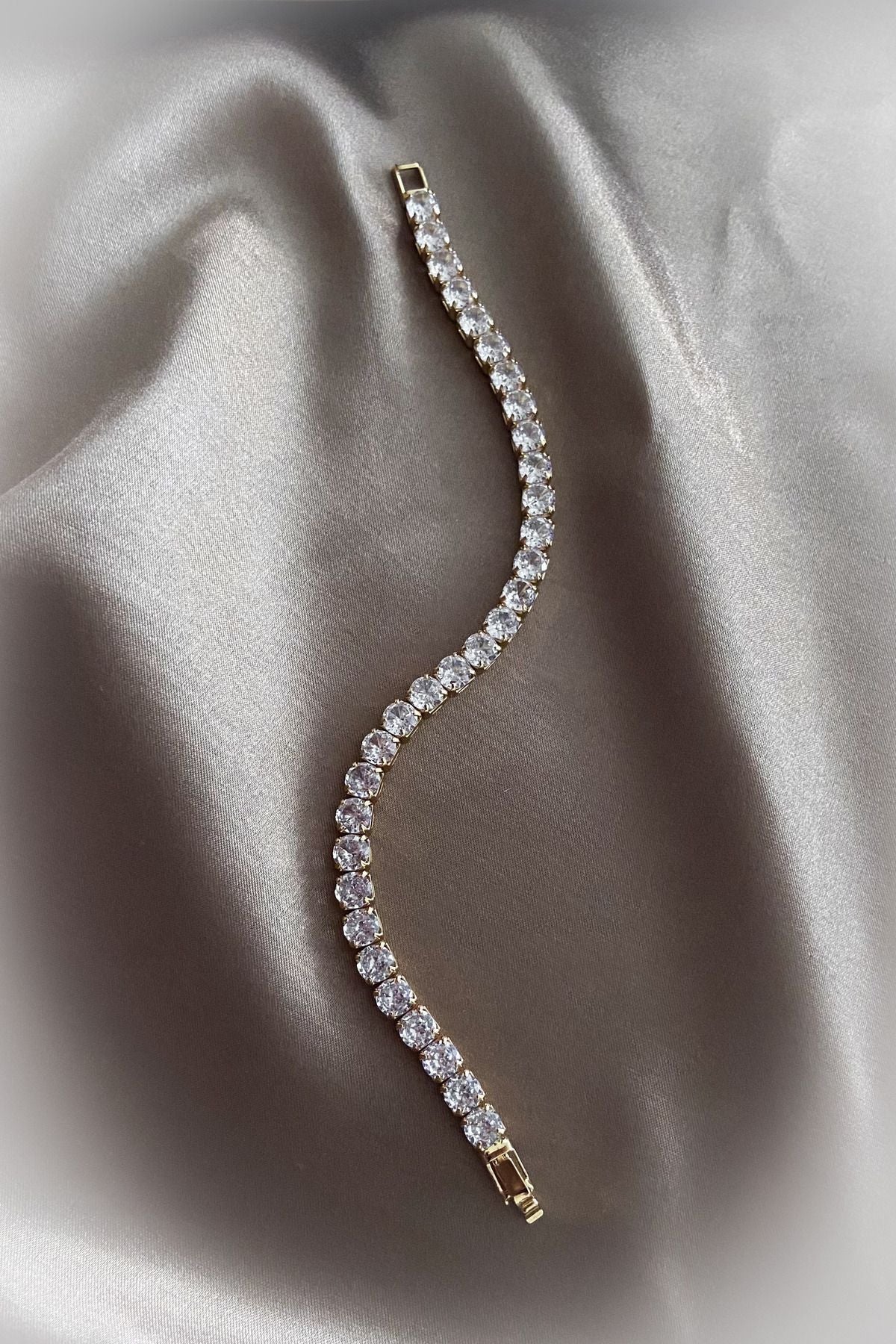 Kare Su Yolu Bileklik Altın Kaplama Kadın Bileklik