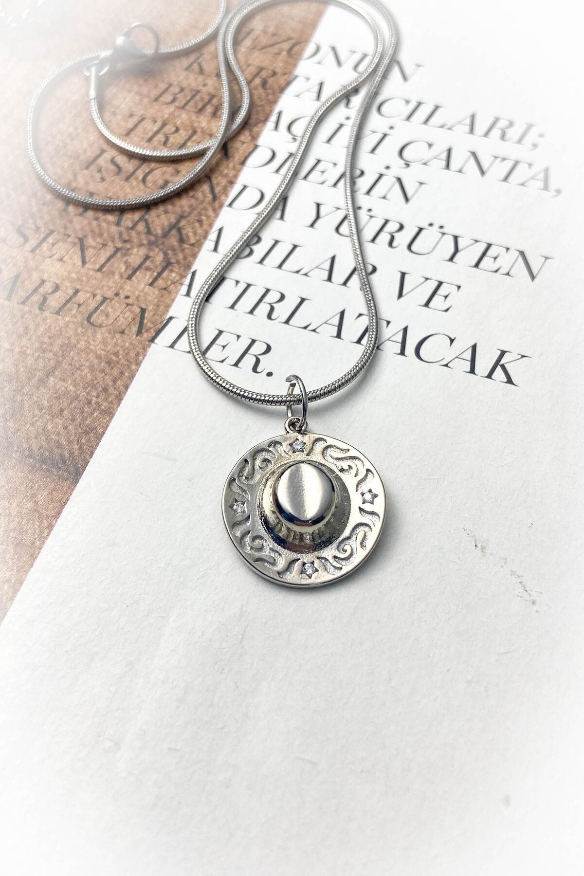 Kovboy Şapkası Çelik Kolye