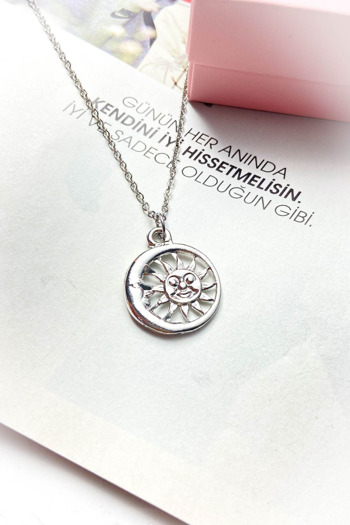 Çelik Gümüş Renk İnce Zincir Çelik Kolye