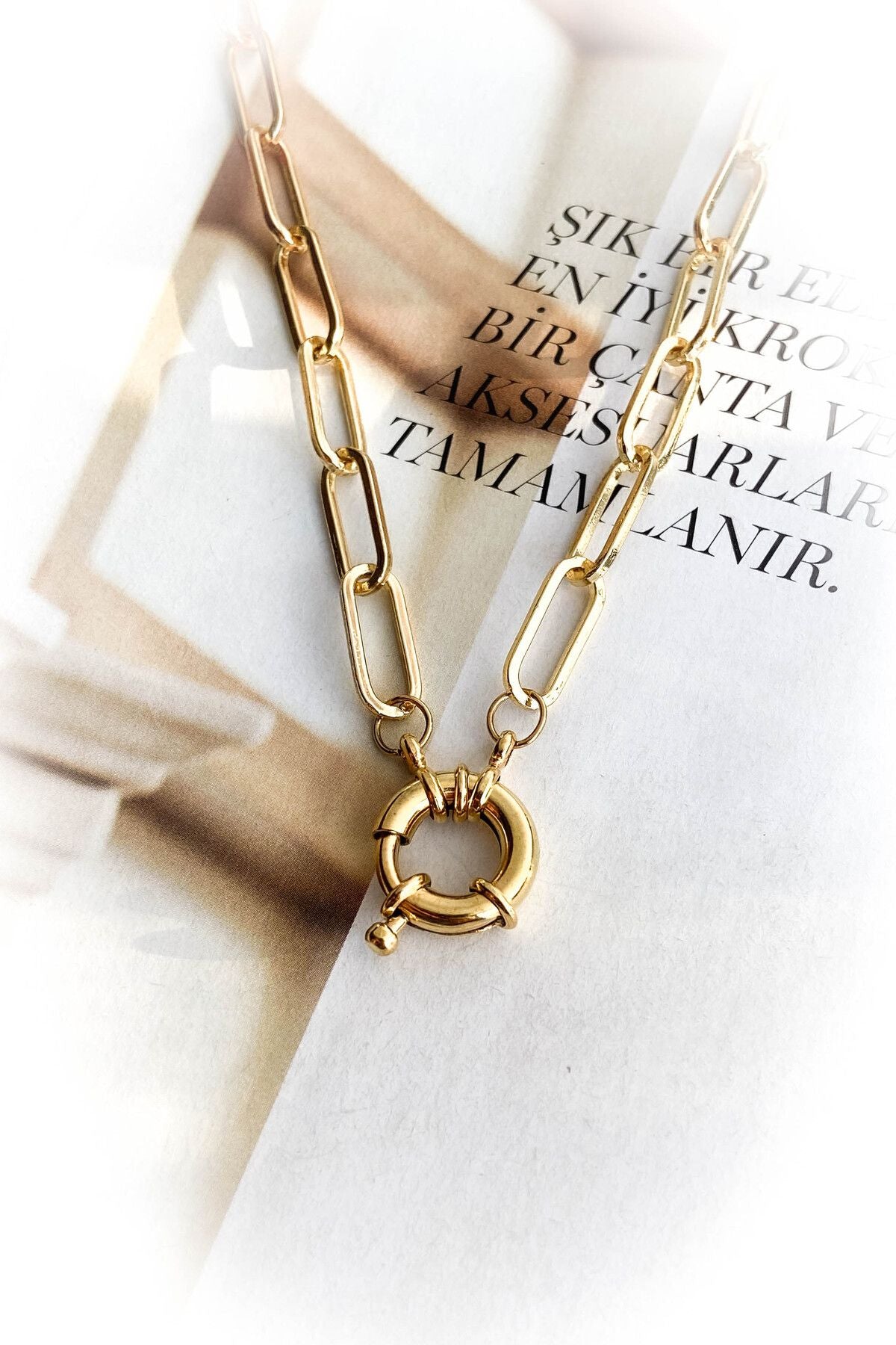 Gemici Dümen Ataç Çelik Kolye