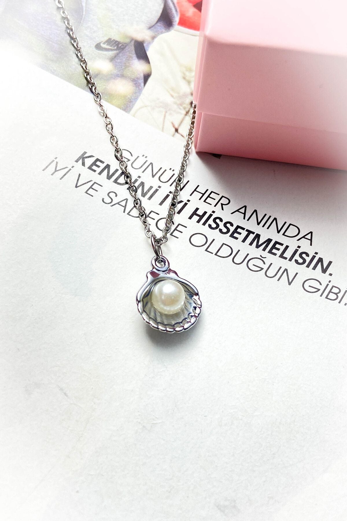 Çelik Gümüş Renk İnce Zincir Çelik Kolye