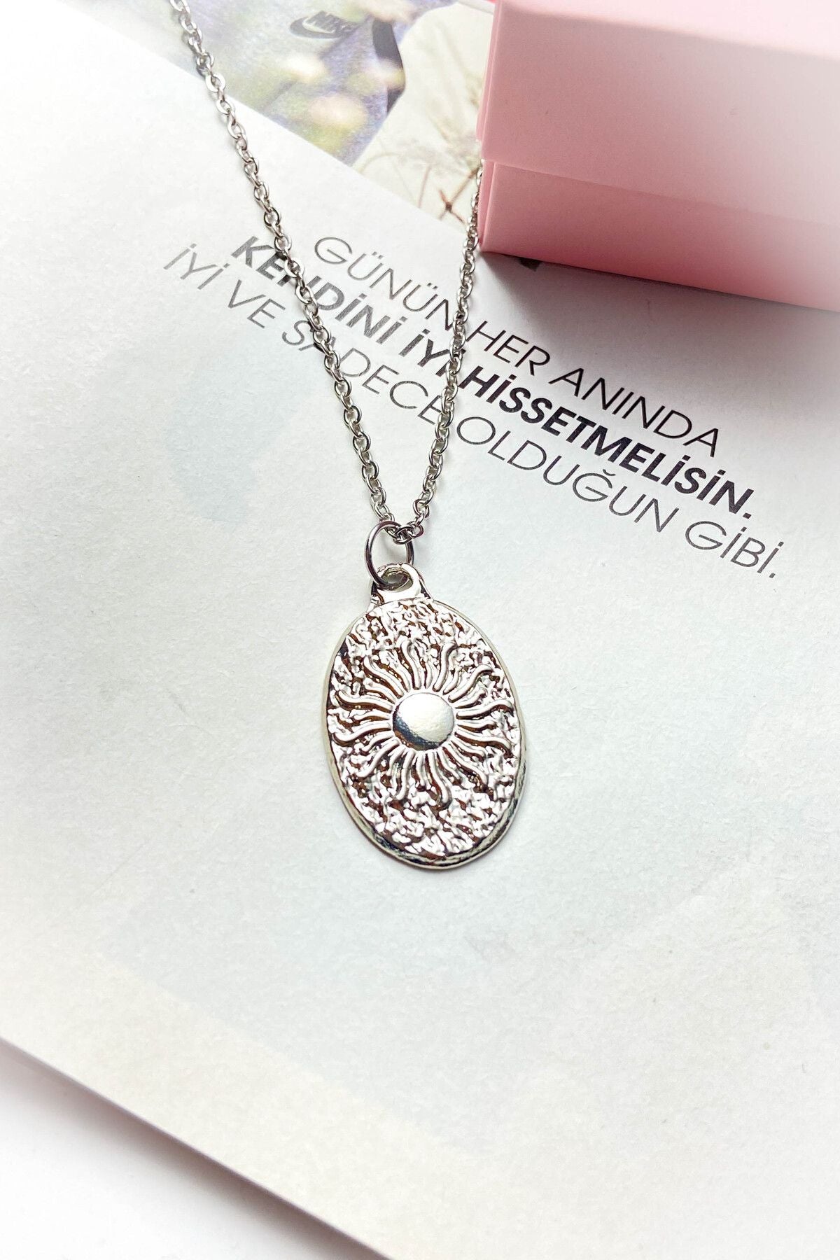 Çelik Gümüş Renk İnce Zincir Çelik Kolye