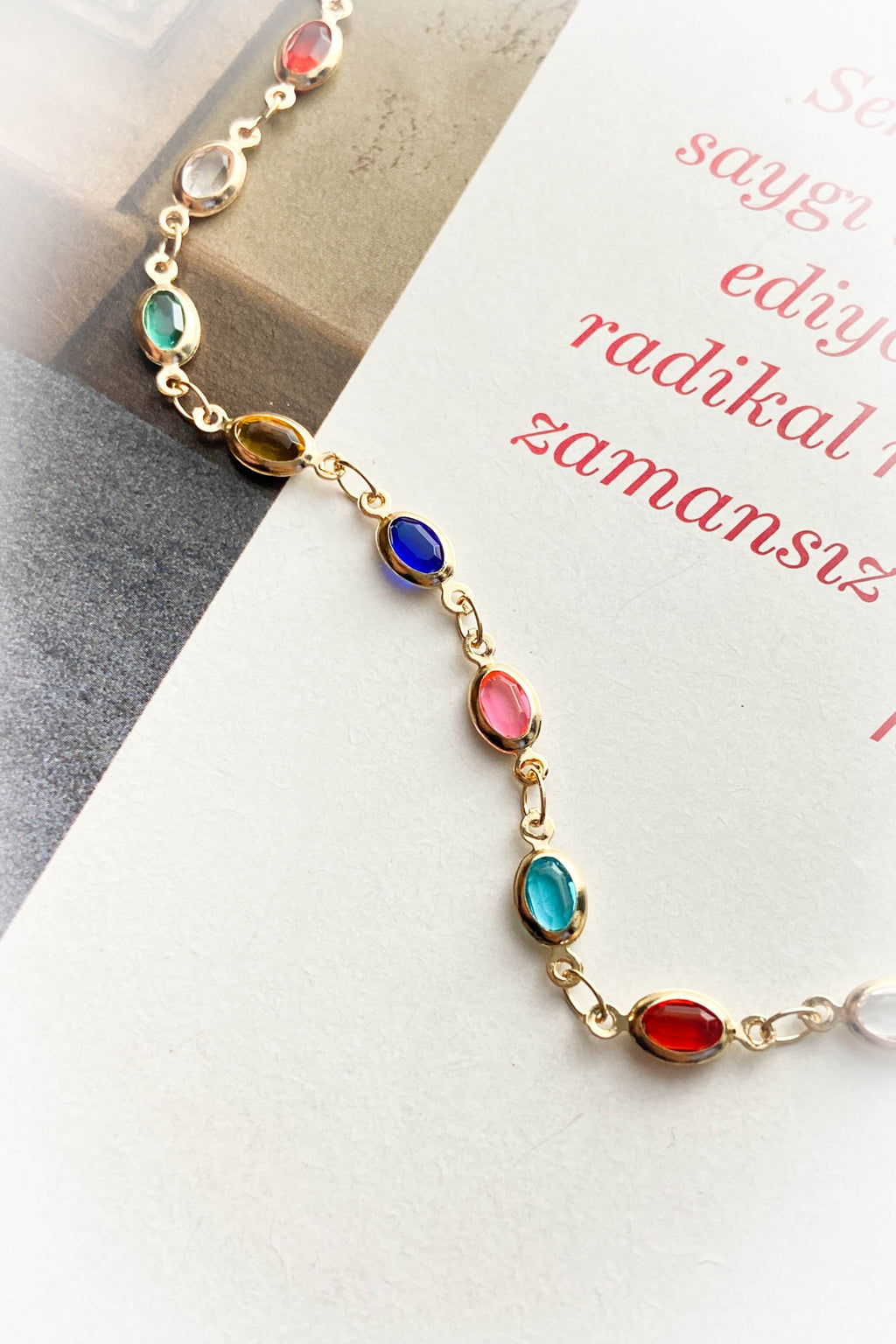 Renkli Damla Y Kolye