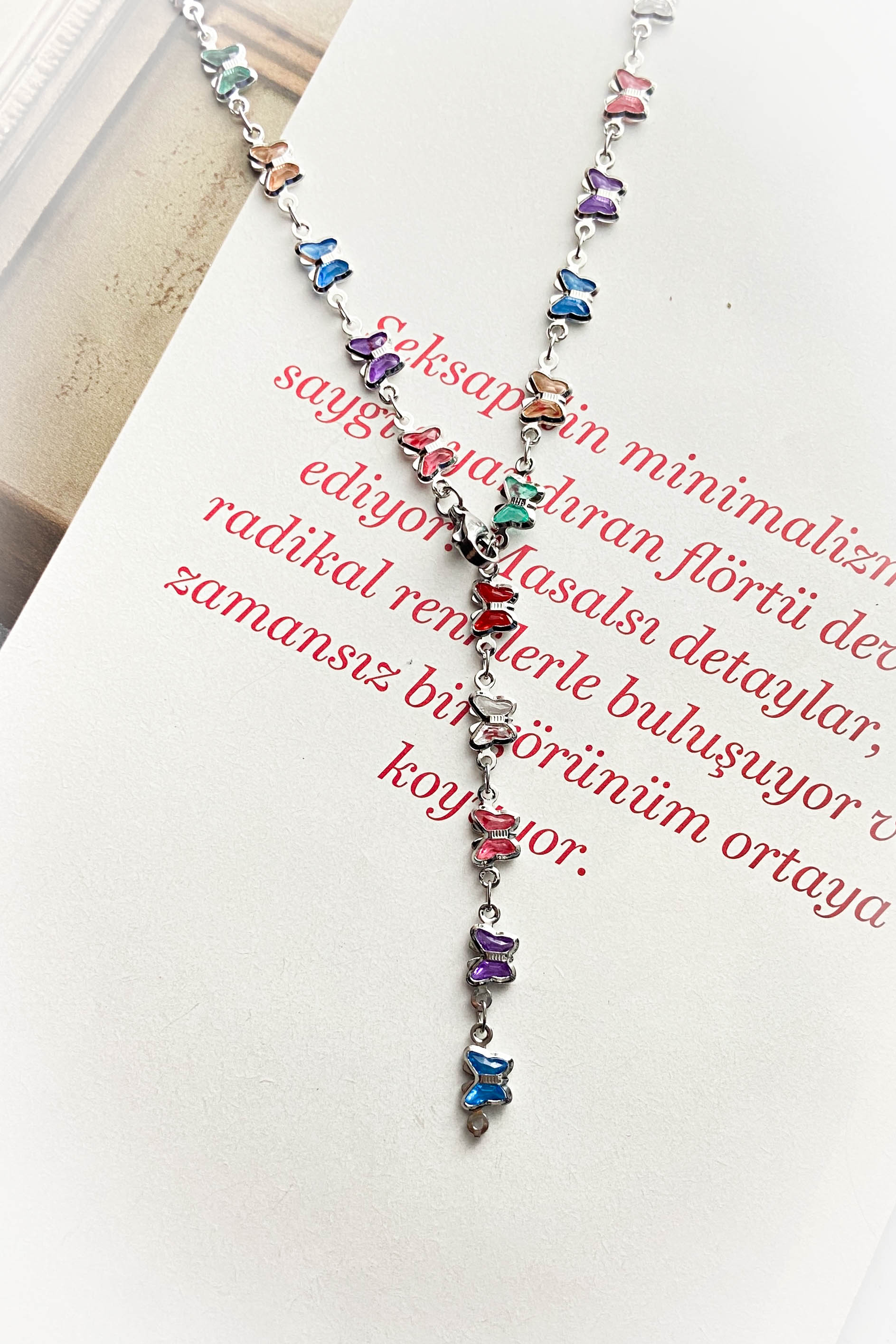 Altın Kaplama Kelebek Y Kolye